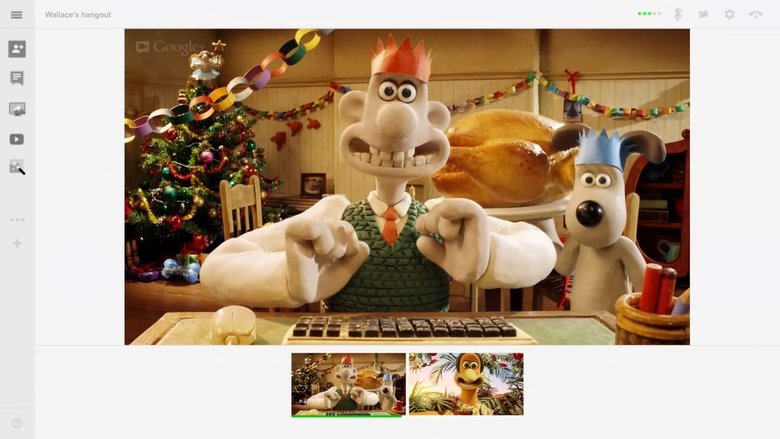 Backdrop image for movie Wallace & Gromit x Google Hangout | A Video Call with Aardman Friends!