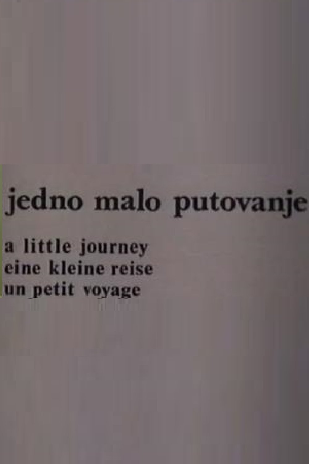 A Little Journey poster