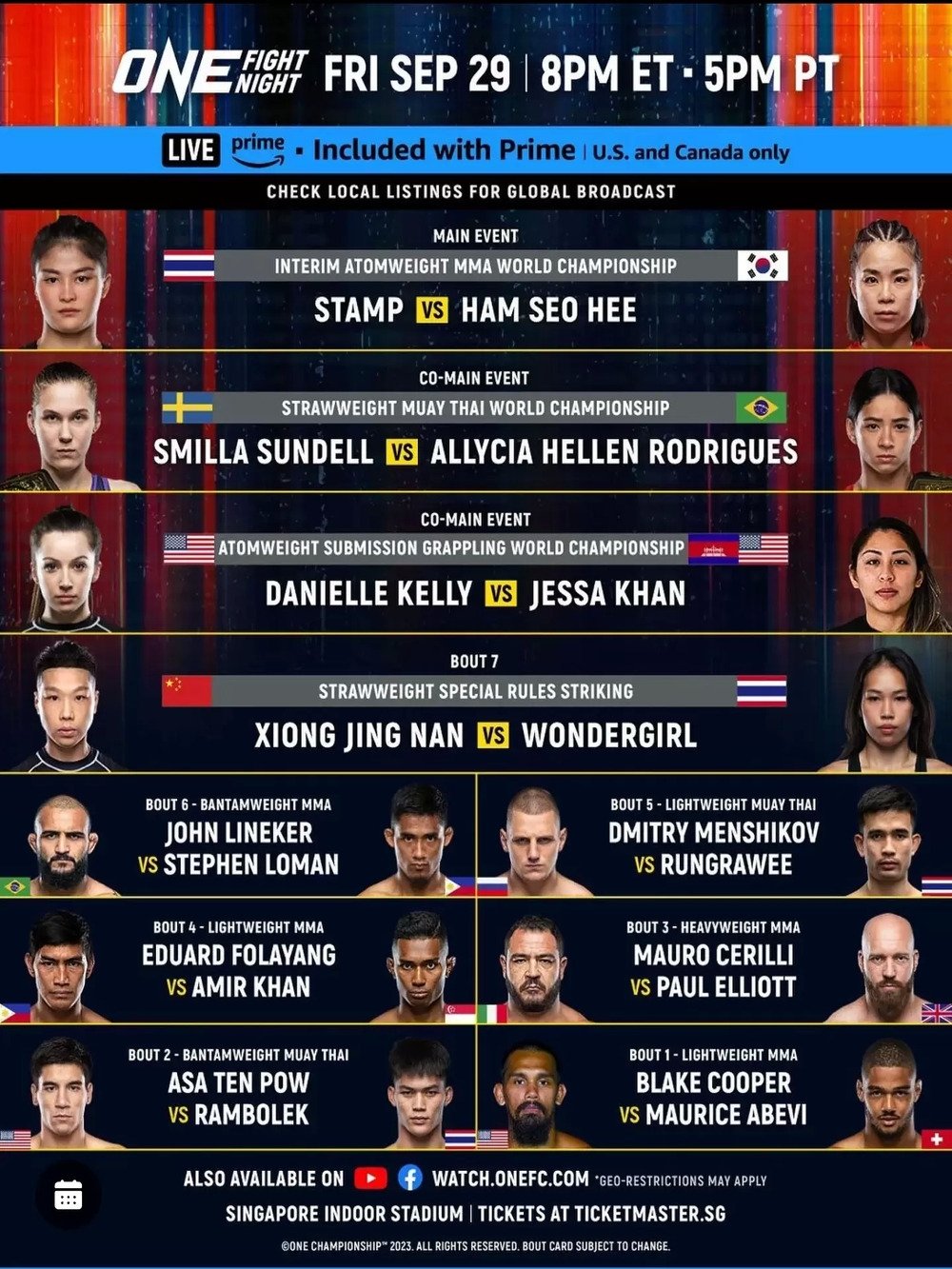 ONE Fight Night 14: Stamp vs. Ham poster