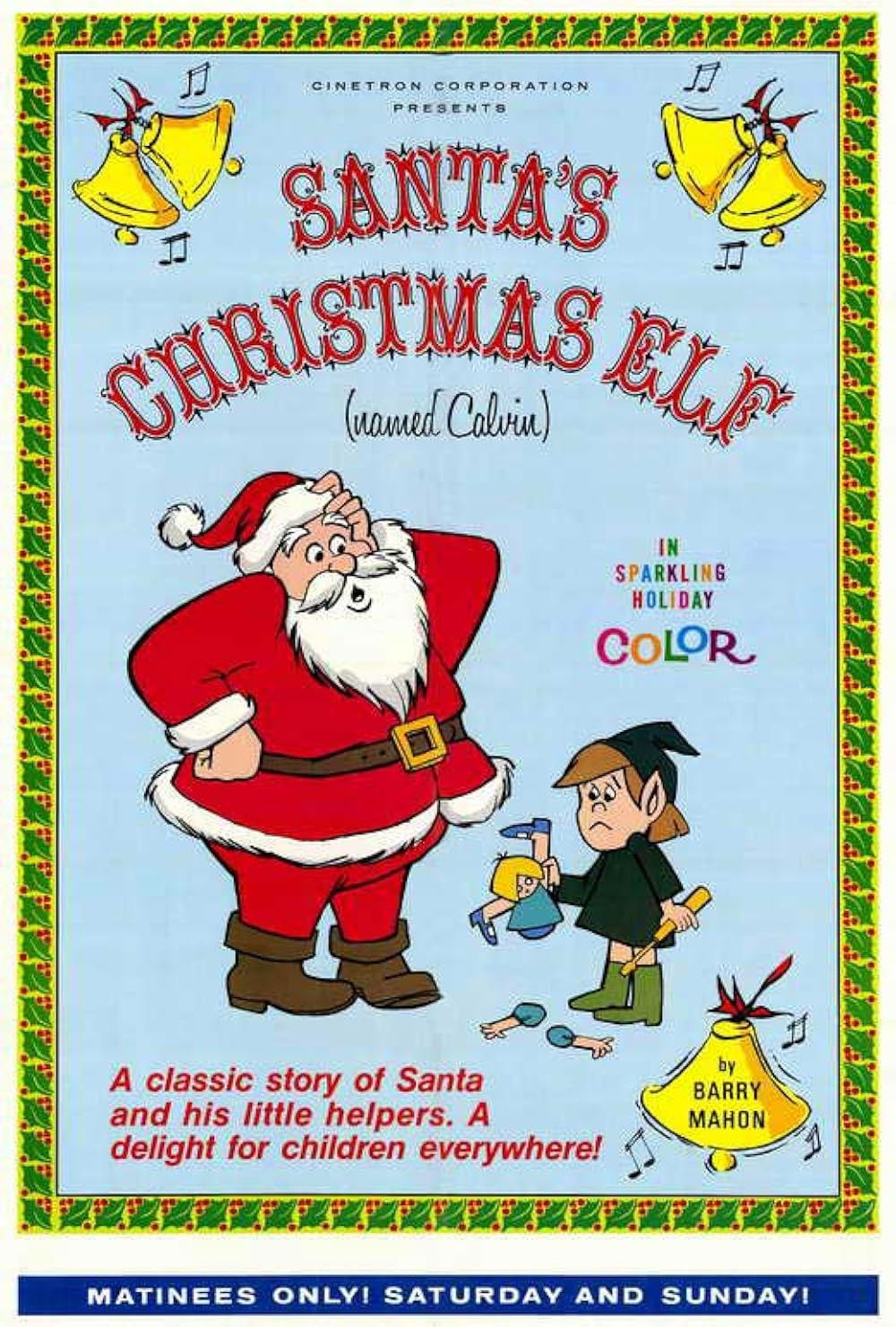 Santa's Christmas Elf (Named Calvin) poster