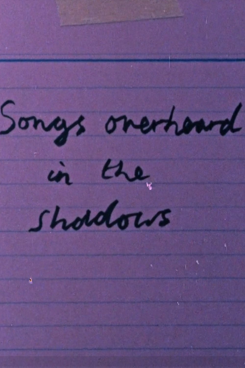 Songs Overheard in the Shadows poster