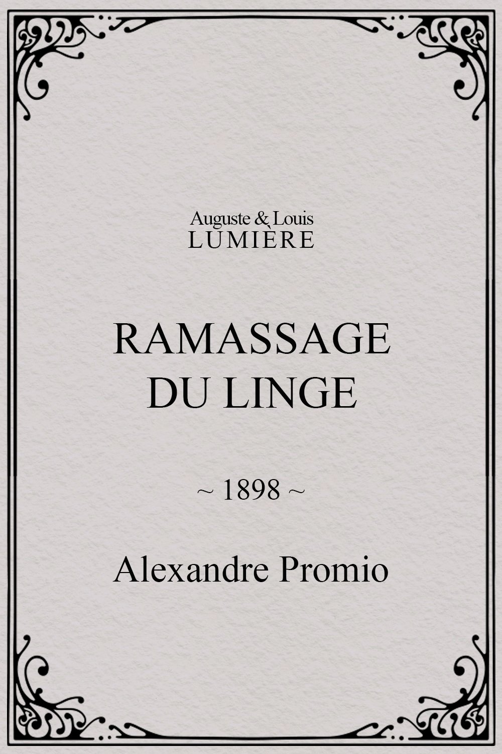 Ramassage du linge poster