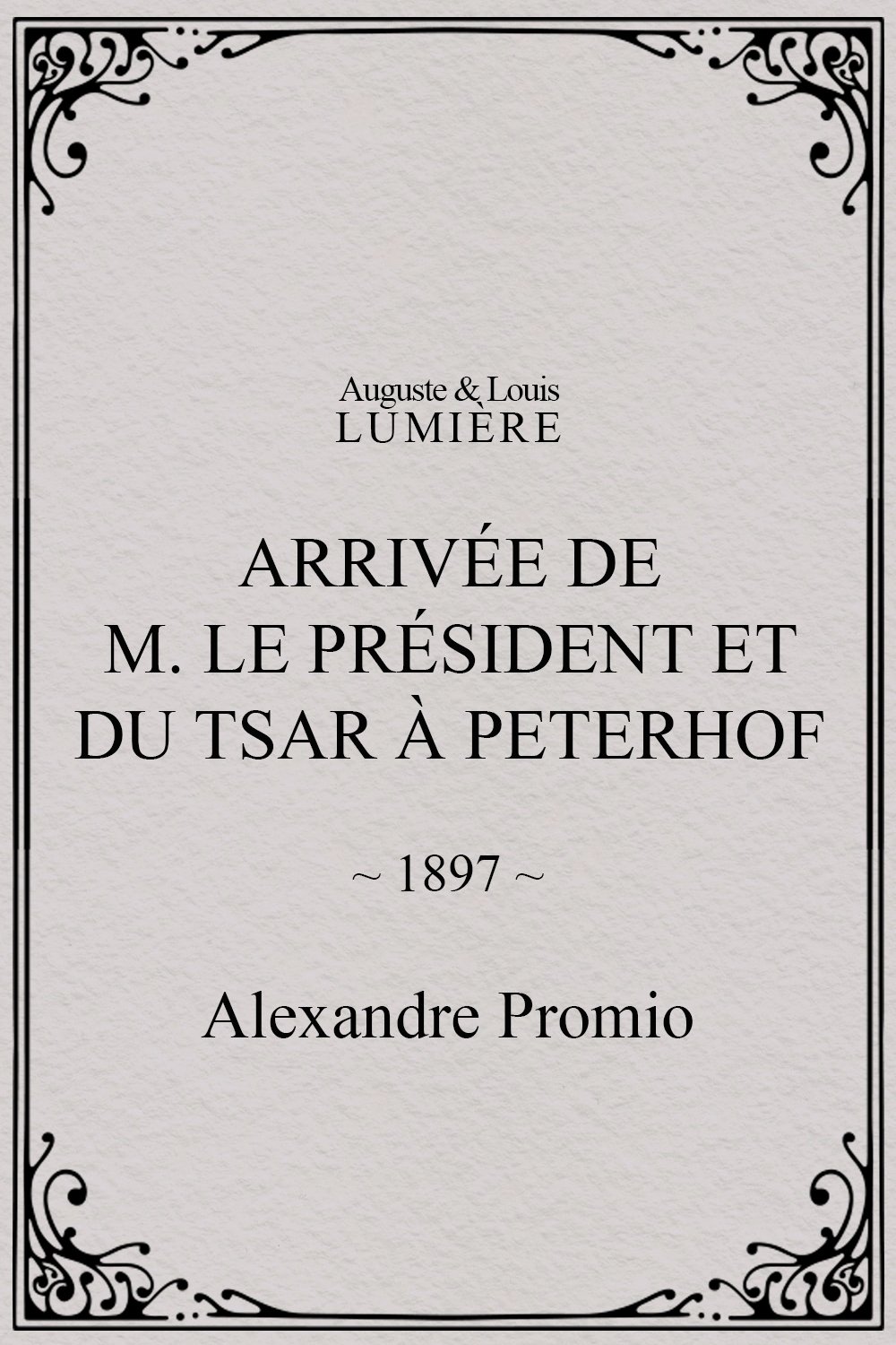 Arrivée de M. le président et du tsar à Peterhof poster