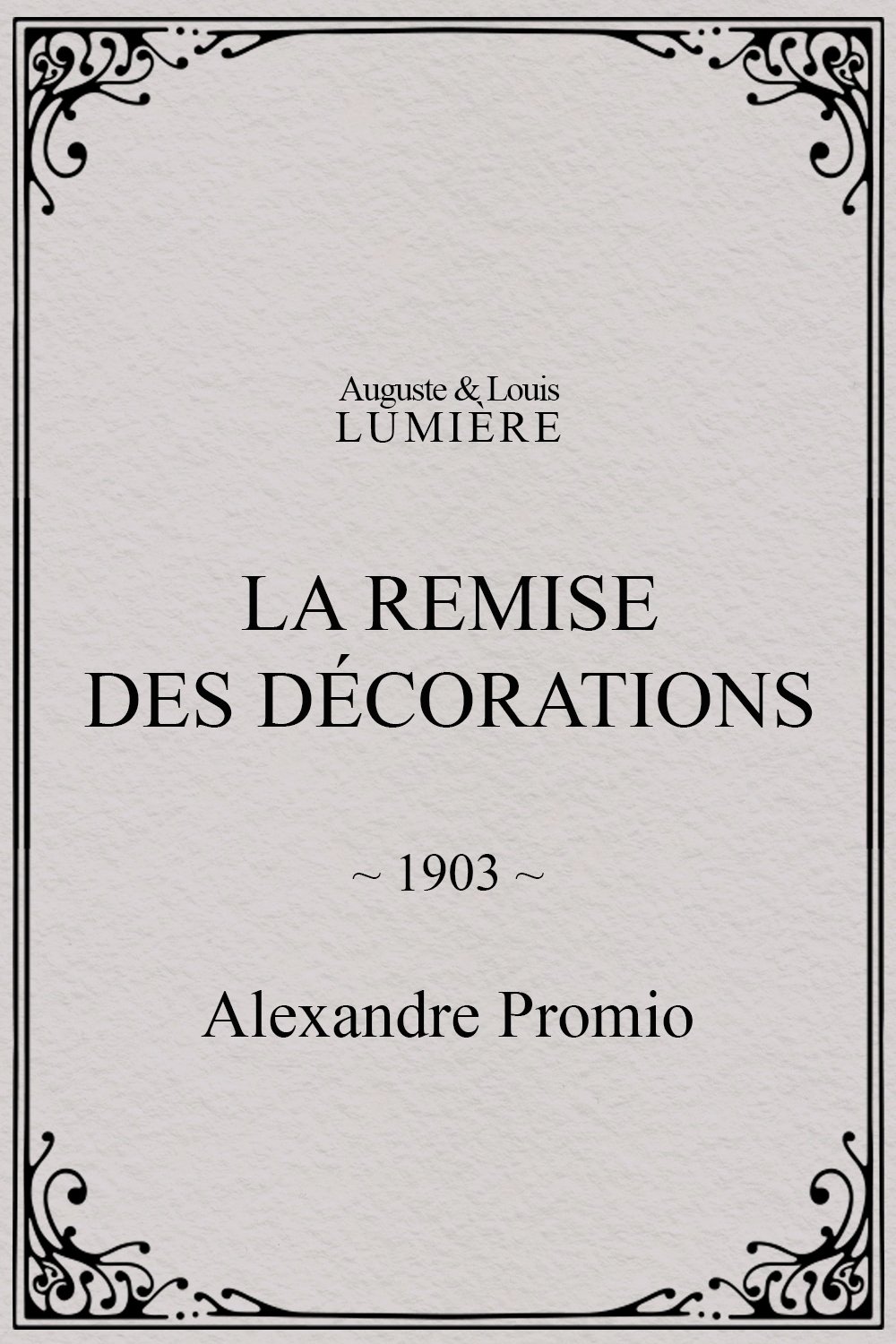La remise des décorations poster