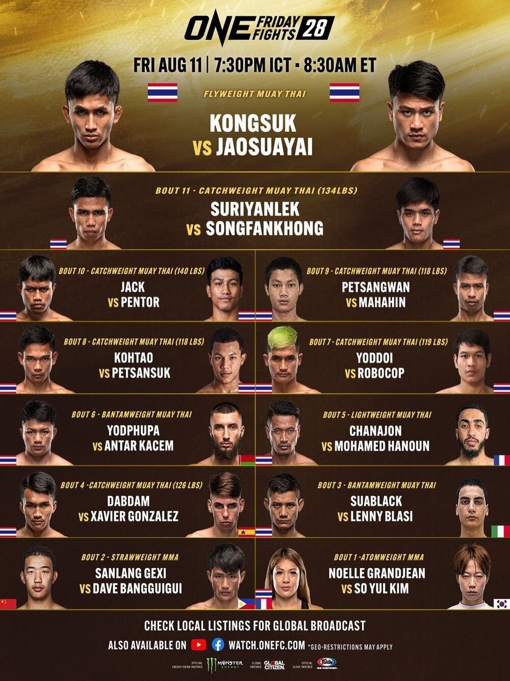 ONE Friday Fights 28: Kongsuk vs. Jaosuayai poster