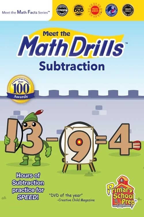 Meet the Math Drills - Subtraction poster