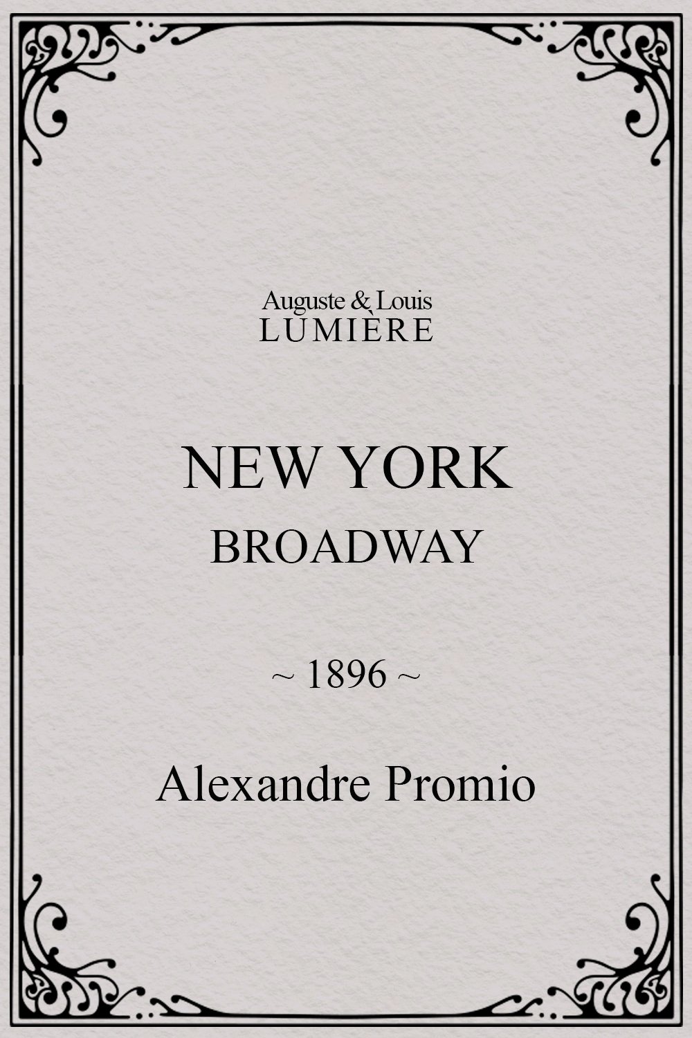 New York, Broadway poster