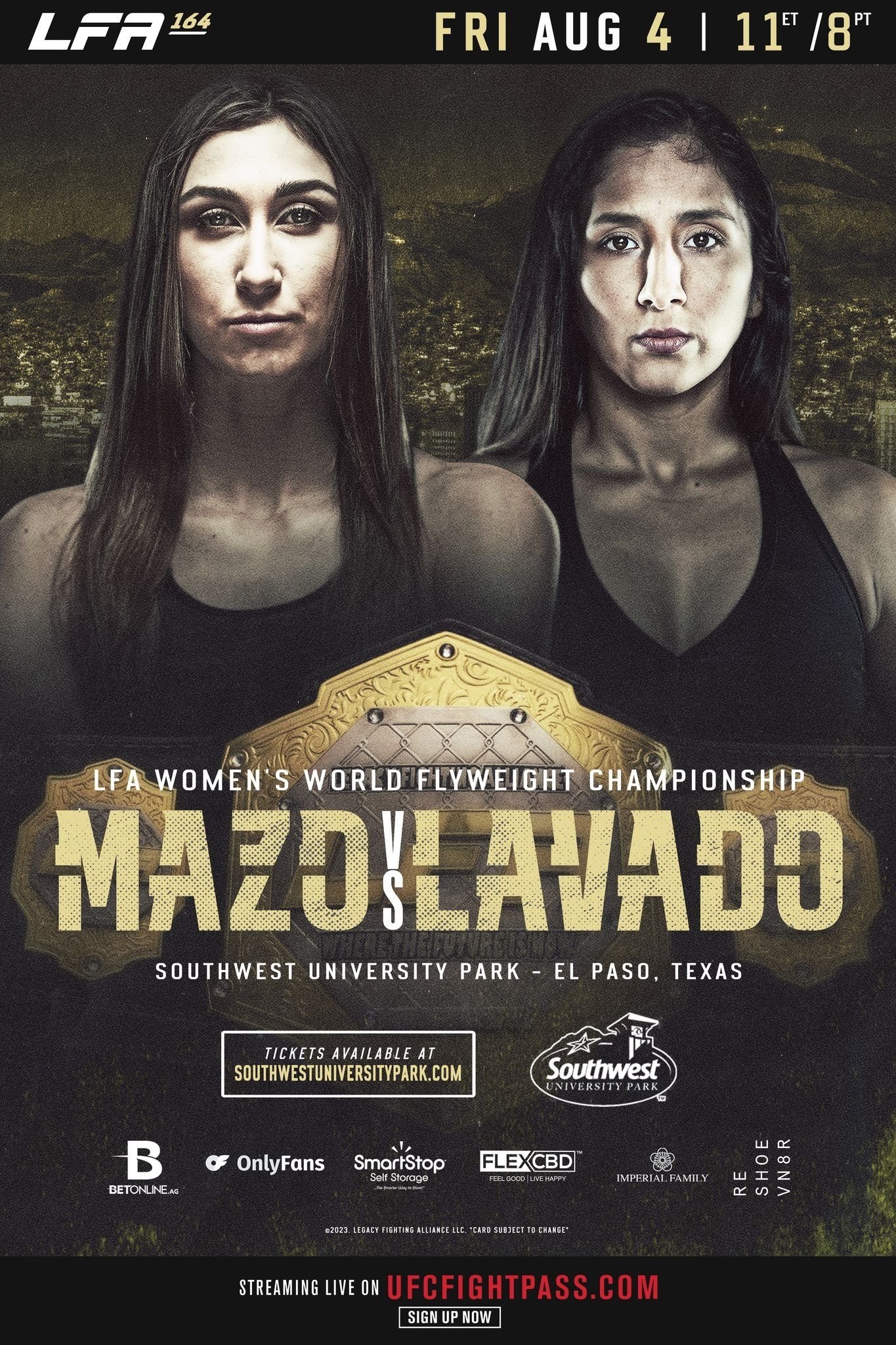 LFA 164: Mazo vs. Lavado poster