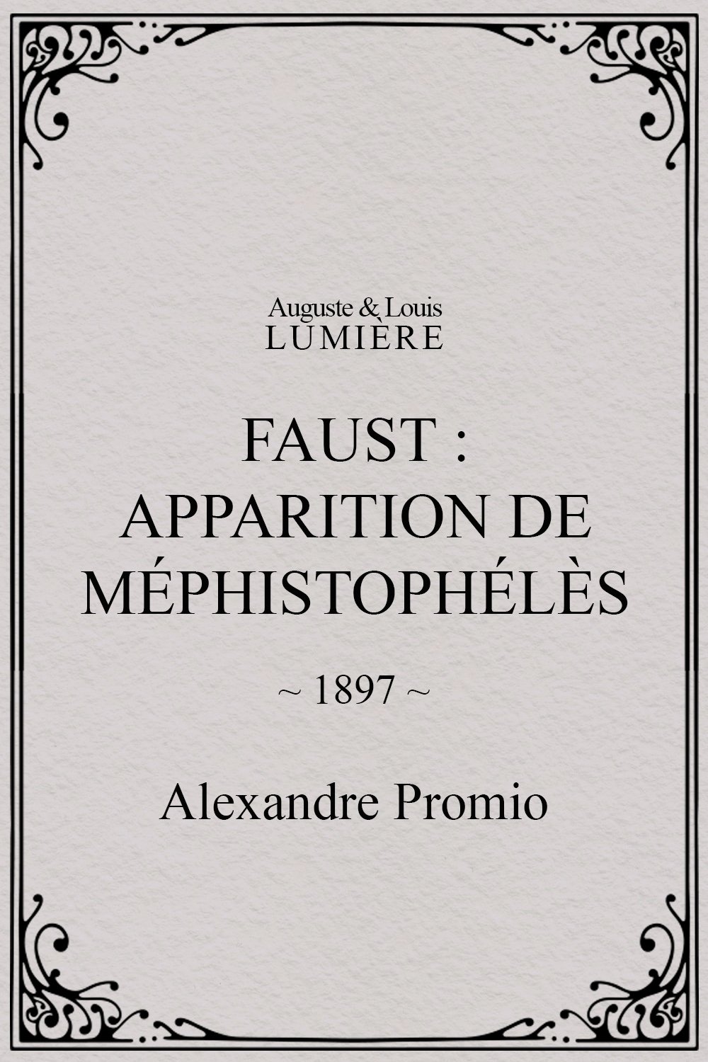Faust: Appearance of Mephistopheles poster