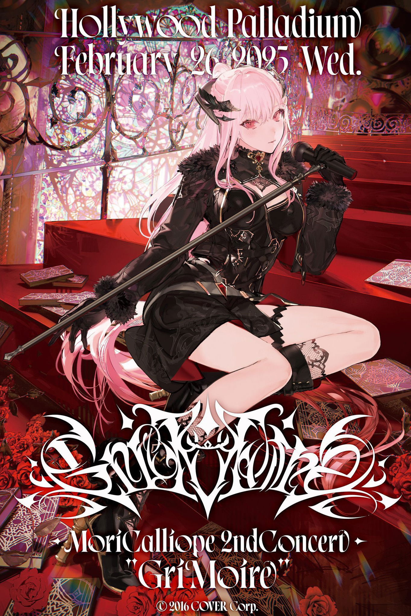 Mori Calliope 2nd Concert “GriMoire” poster