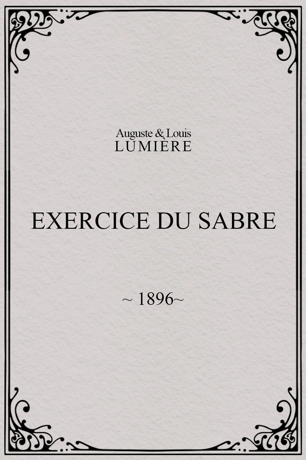 Exercice du sabre poster