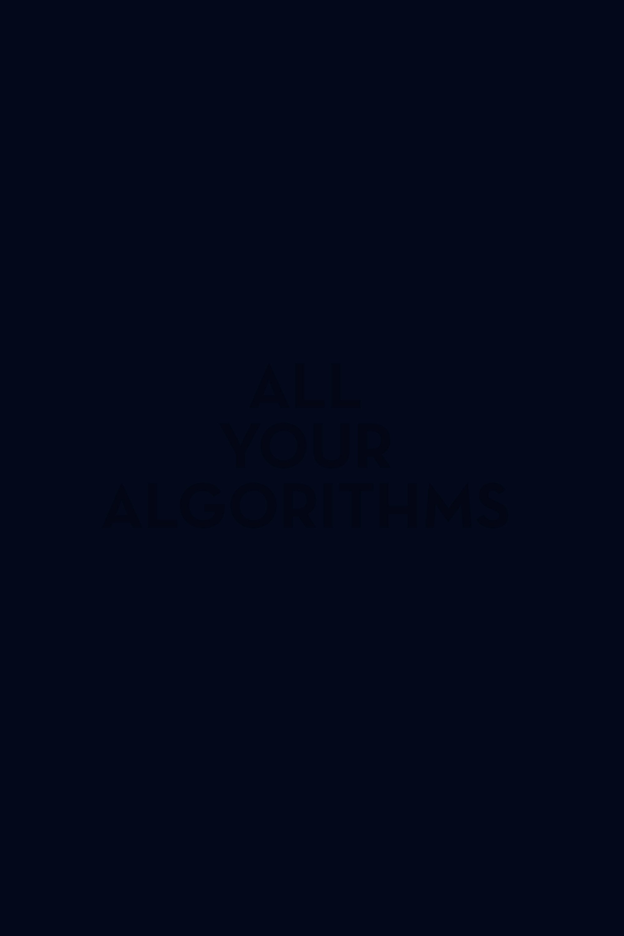 All Your Algorithms poster