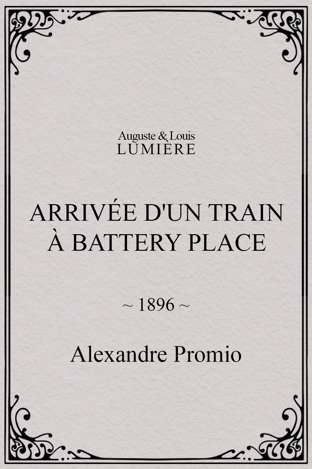 New York. Arrival of a Train at Battery Place poster