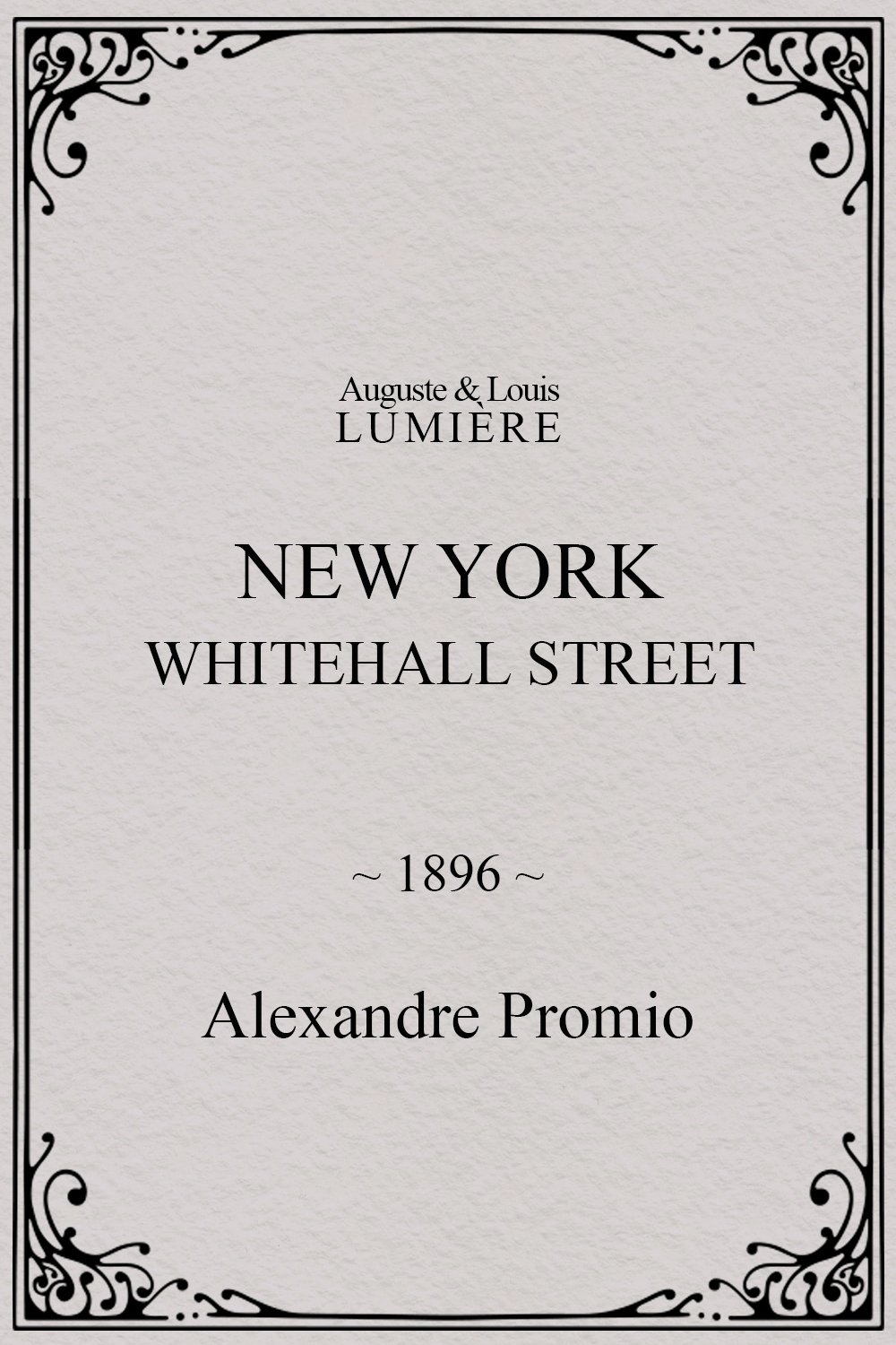 New York, Whitehall Street poster