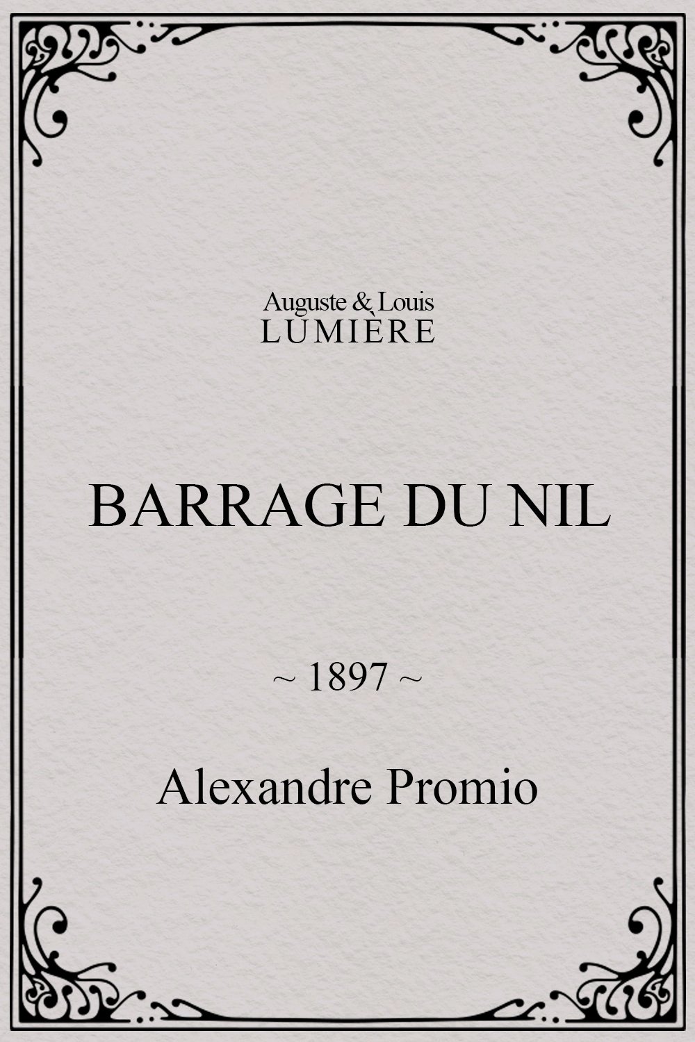 Barrage du Nil poster