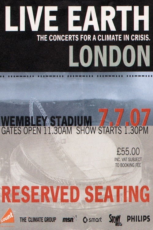 Genesis - Live Earth London 2007 poster