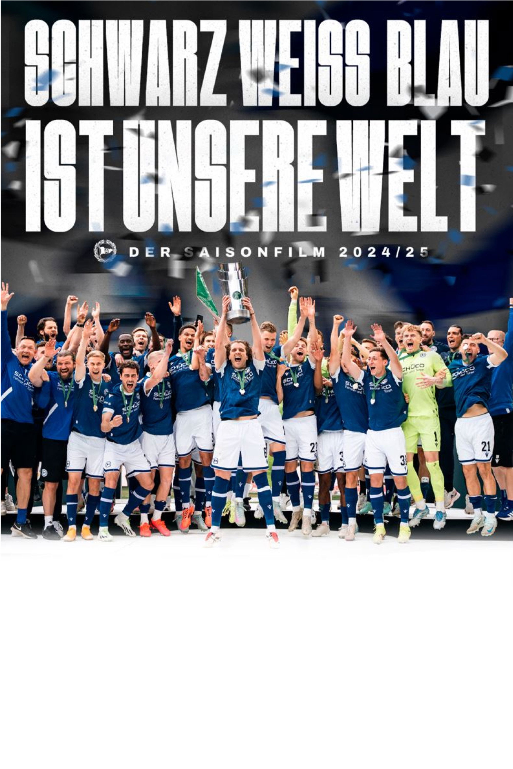 Schwarz-weiß-blau ist unsere Welt poster