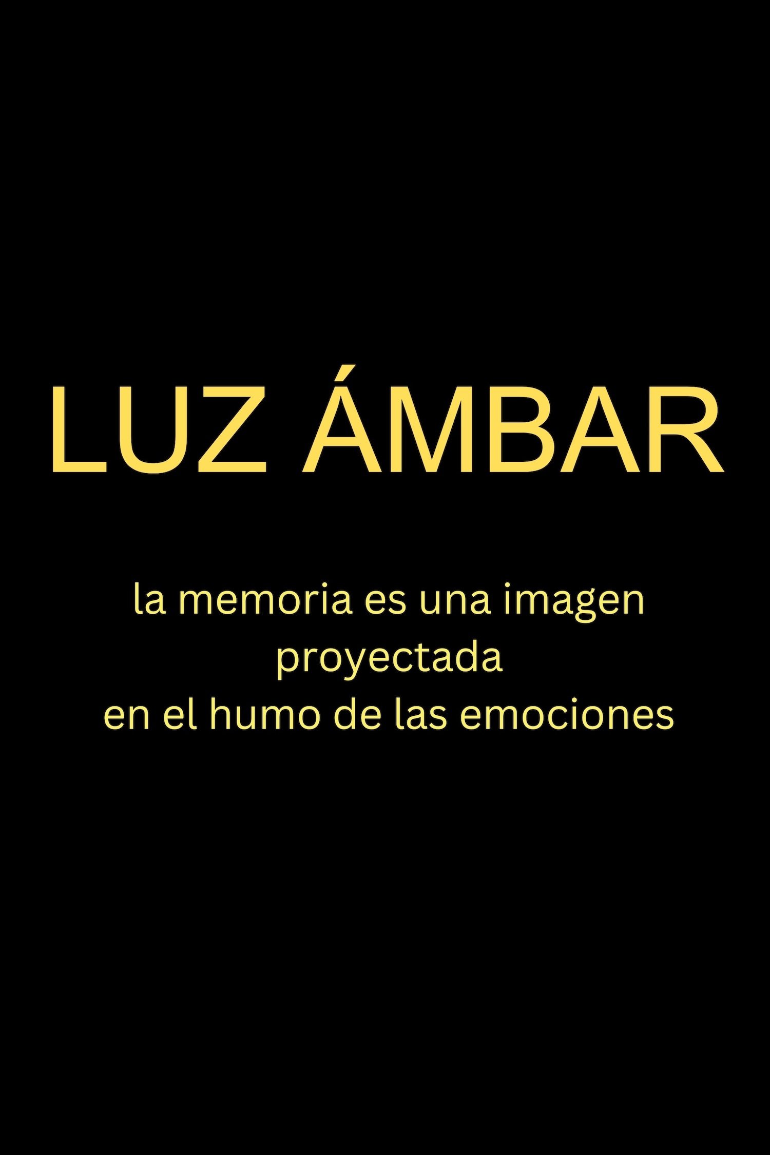 Luz ámbar poster