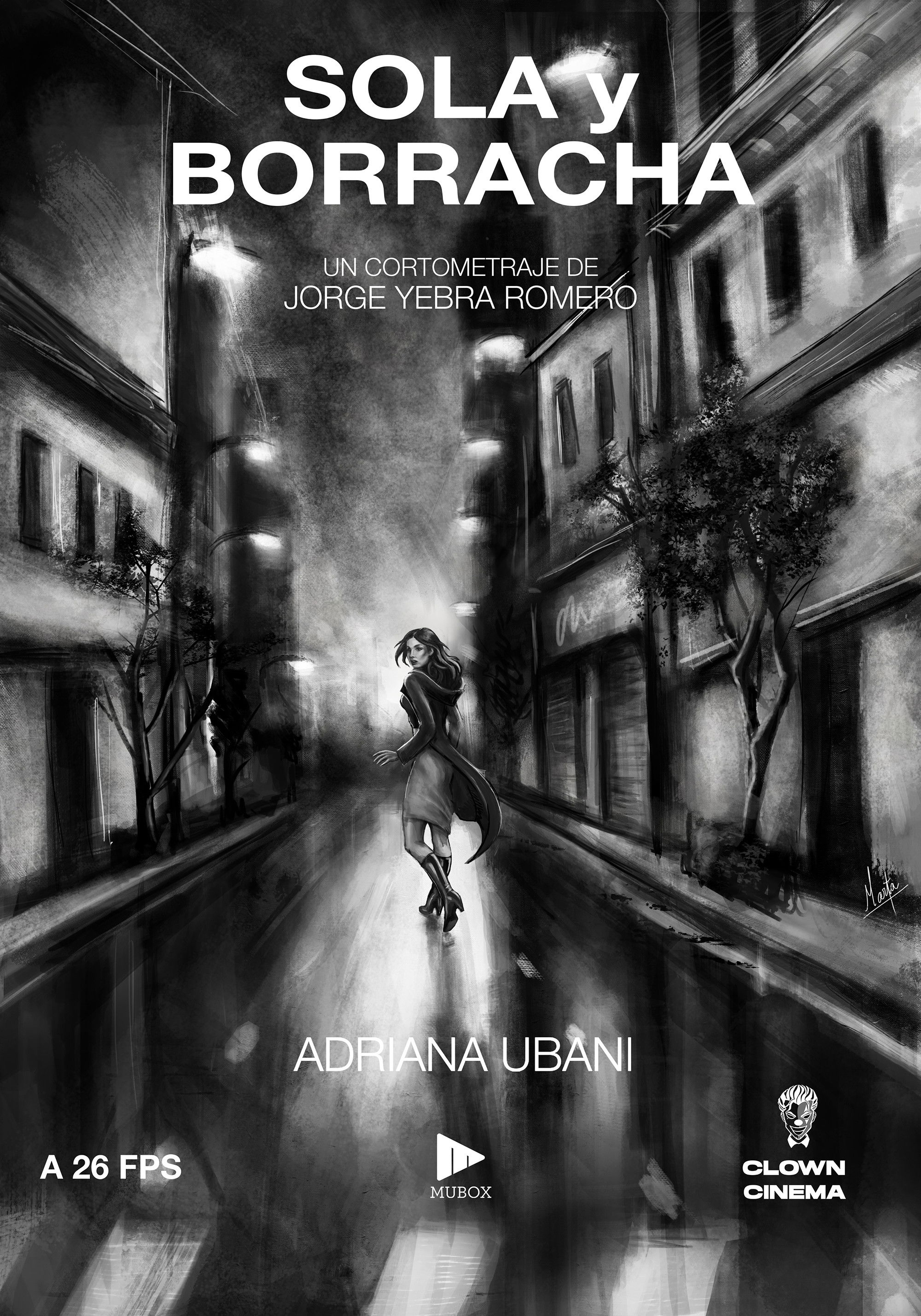 Sola y borracha poster