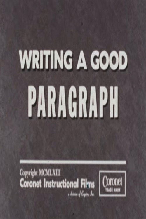 Writing a Good Paragraph poster