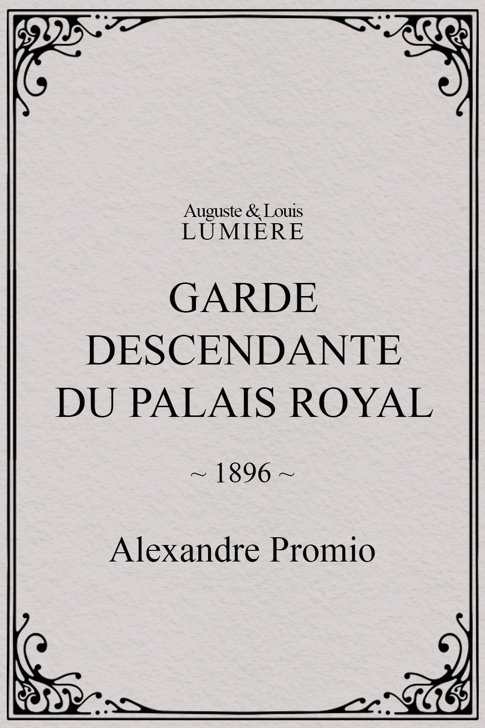 Garde descendante du palais royal poster