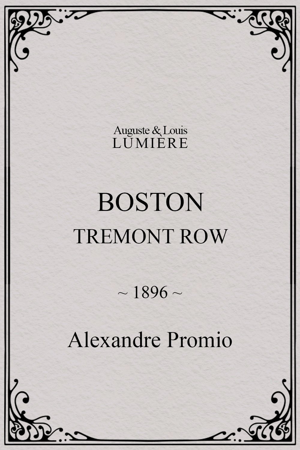 Boston, Tremont row poster