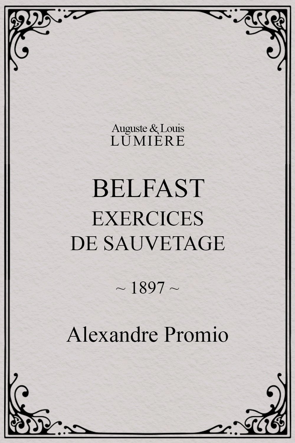 Belfast, exercices de sauvetage poster