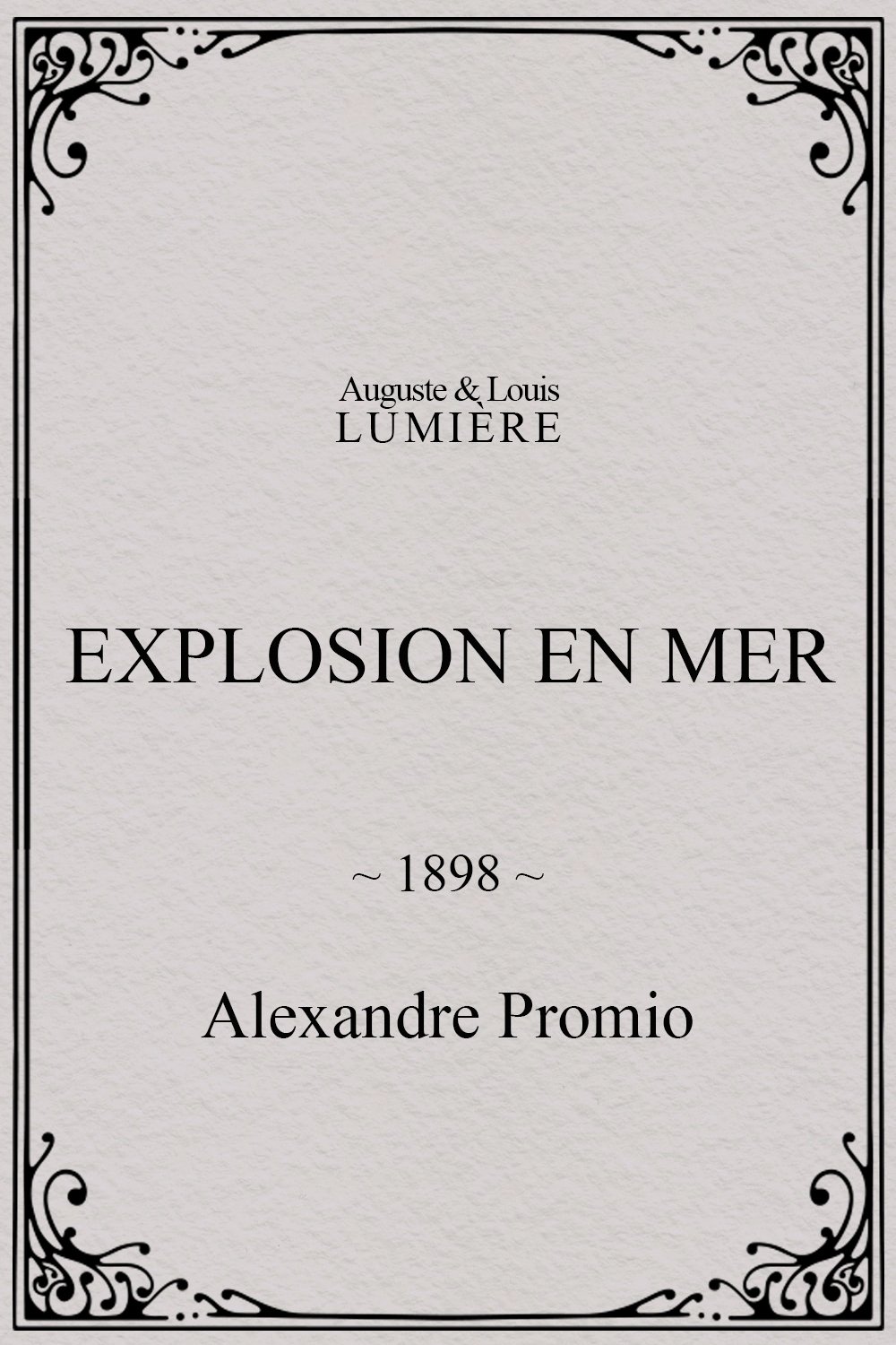 Explosion en mer poster