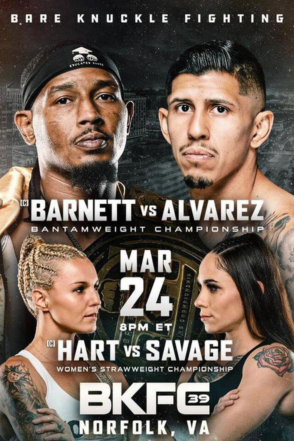 BKFC 39: Barnett vs. Alvarez poster