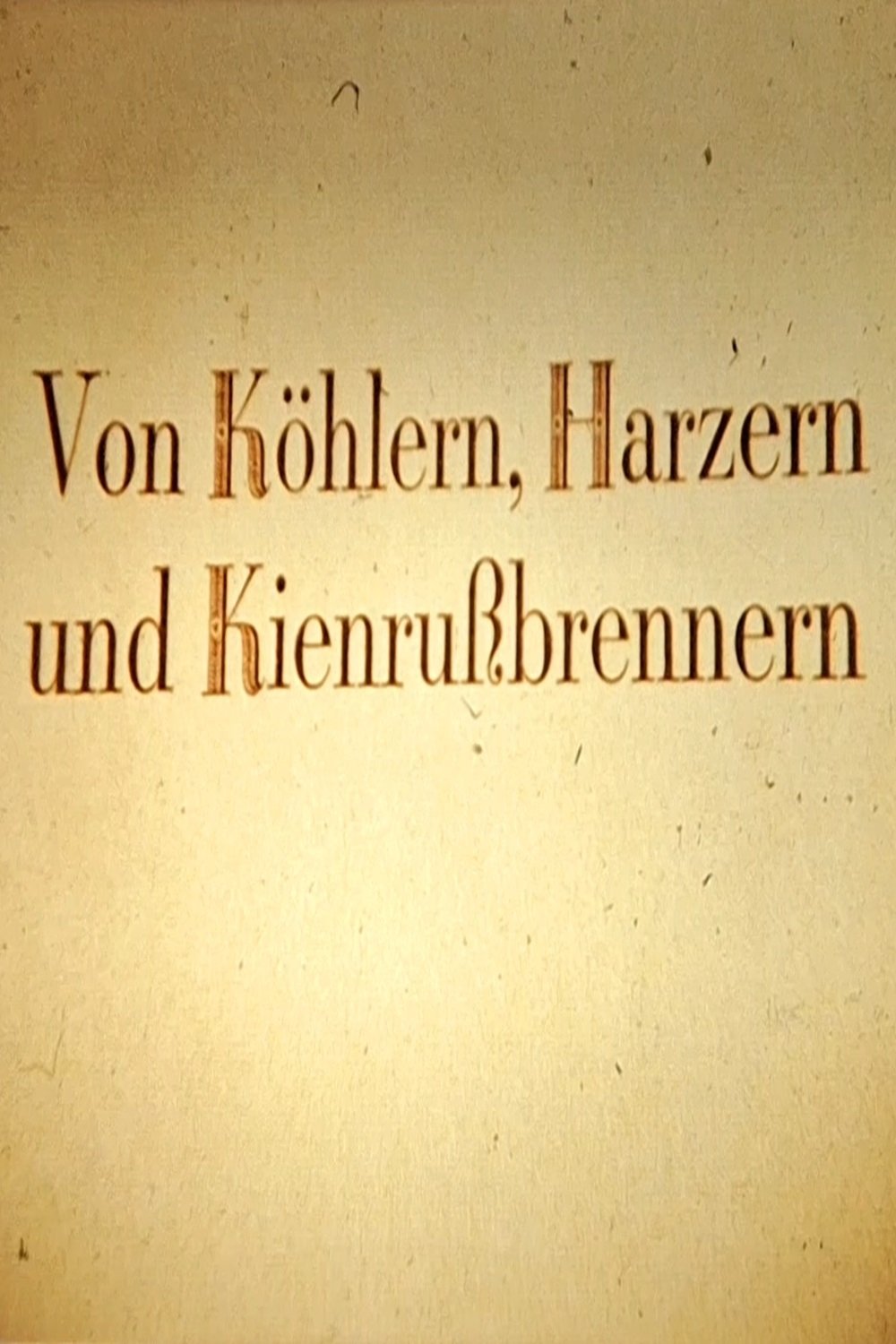 Von Köhlern, Harzern und Kienrußbrennern poster