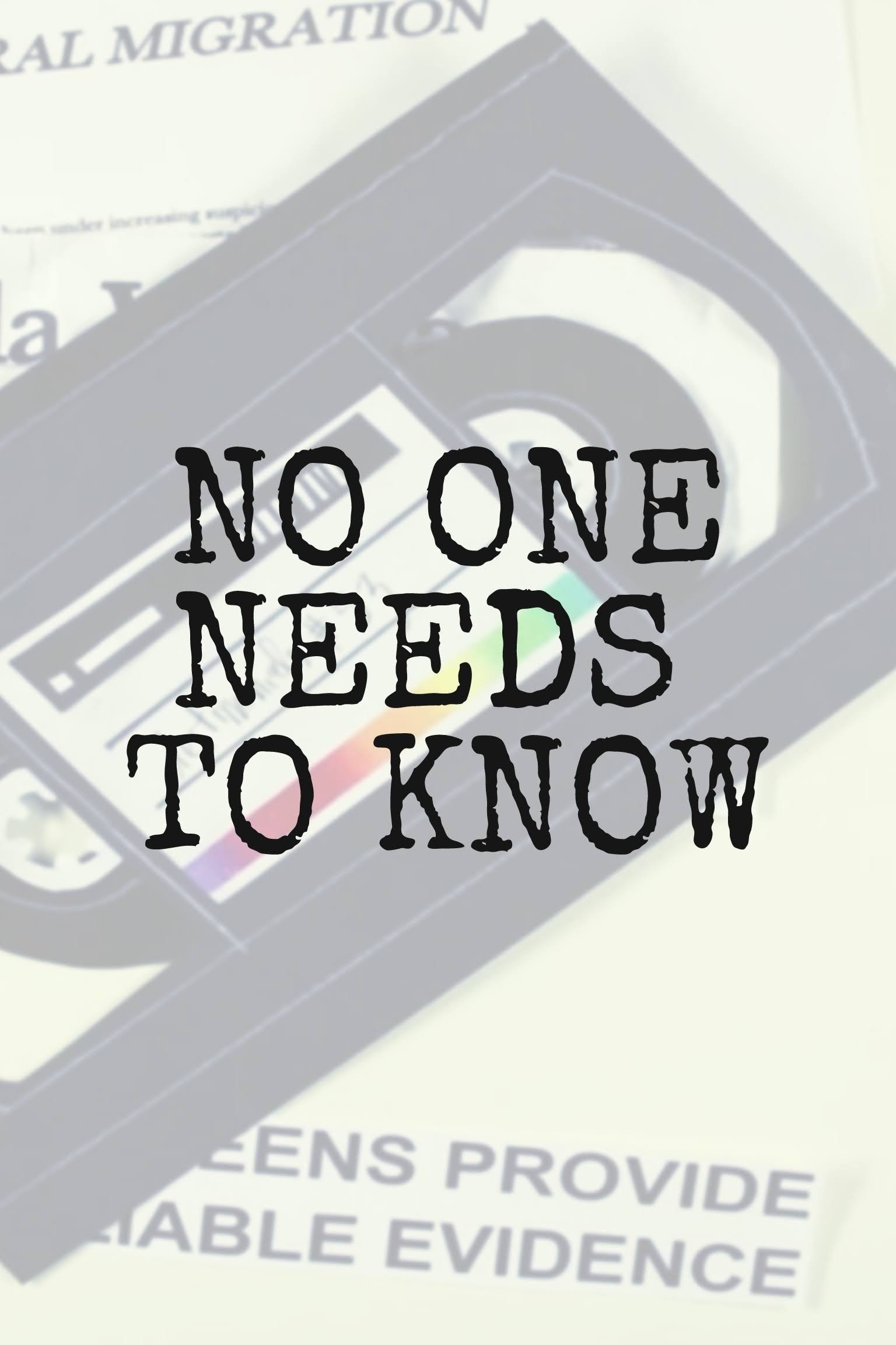 No One Needs to Know poster