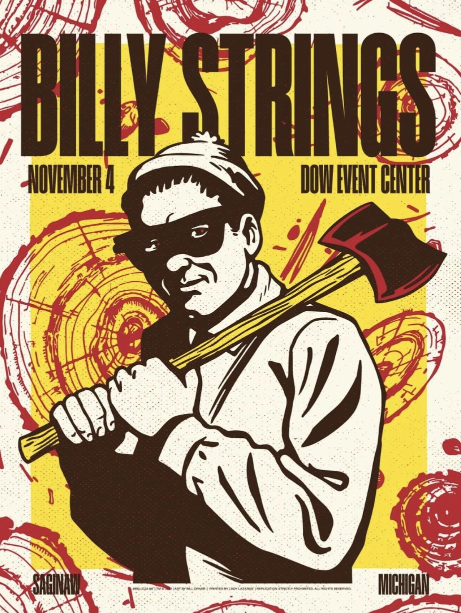 Poster de Billy Strings | 2022.11.04 — Dow Event Center - Saginaw, MI