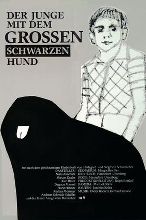 Poster de Der Junge mit dem großen schwarzen Hund