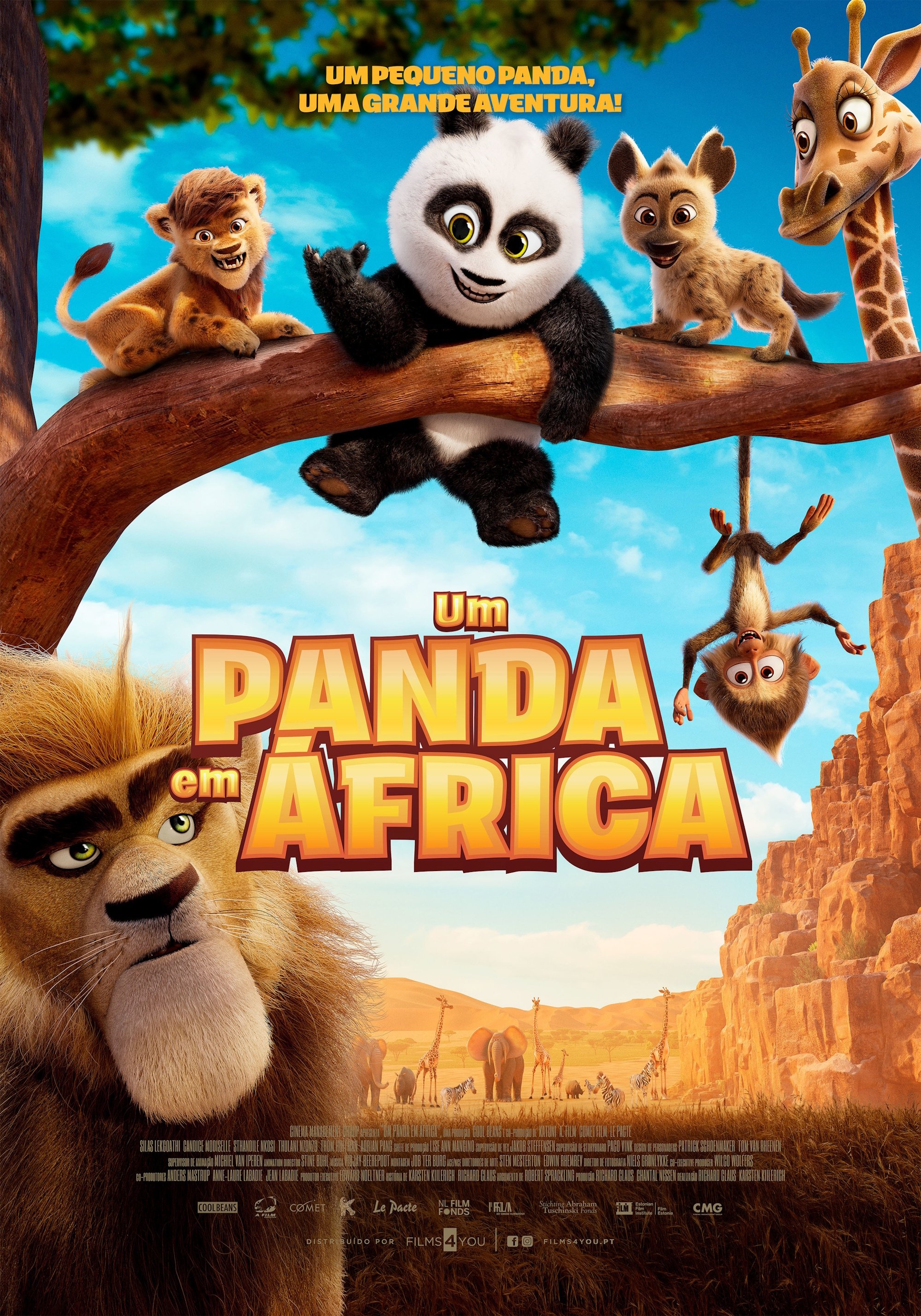 Poster de Pandabeer in Afrika