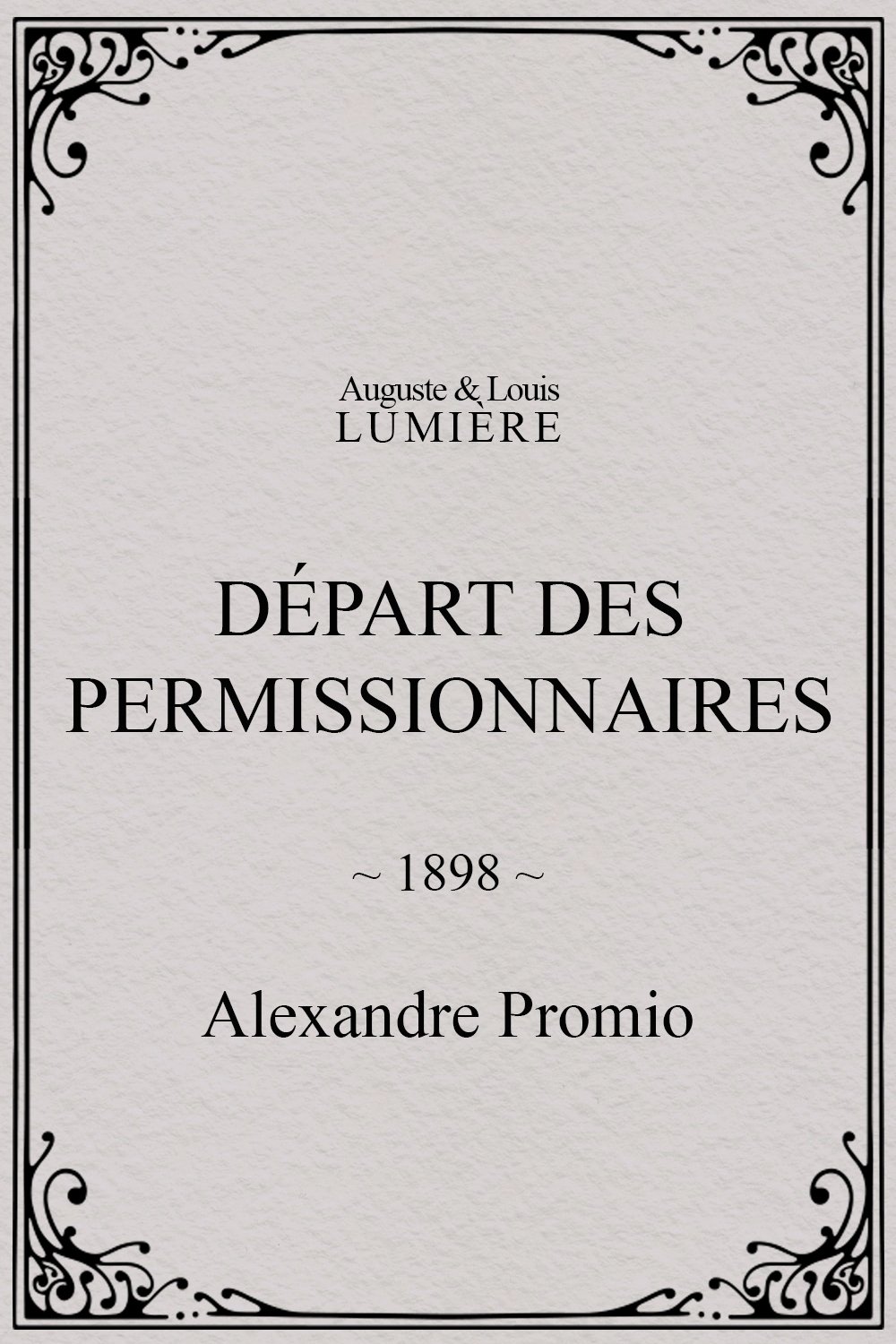 Départ des permissionnaires Poster