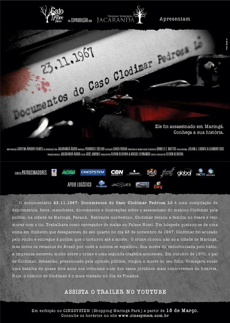 Poster de 23.11.1967: Documentos do Caso Clodimar Pedrosa Lô