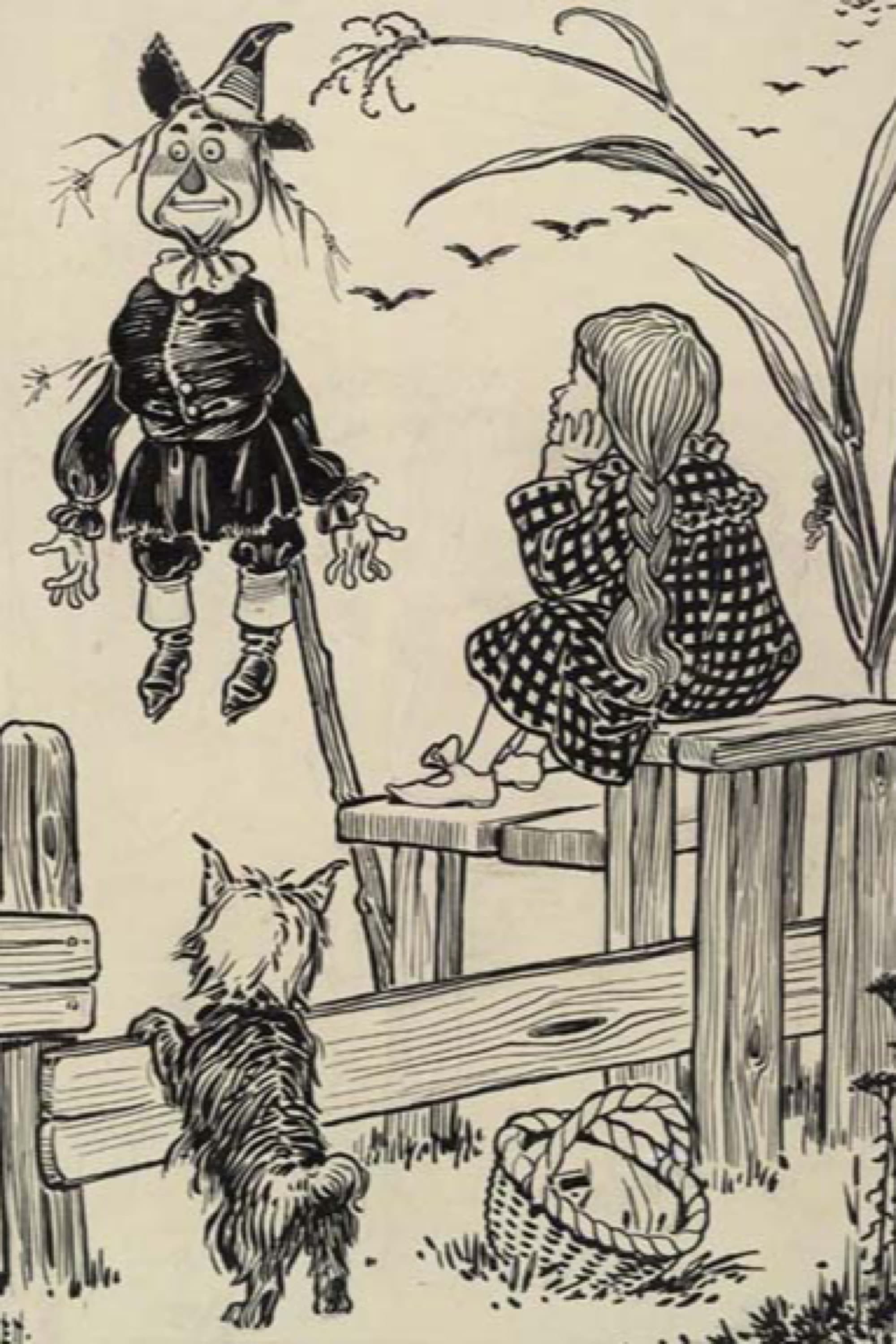 Dorothy and the Scarecrow in Oz Poster