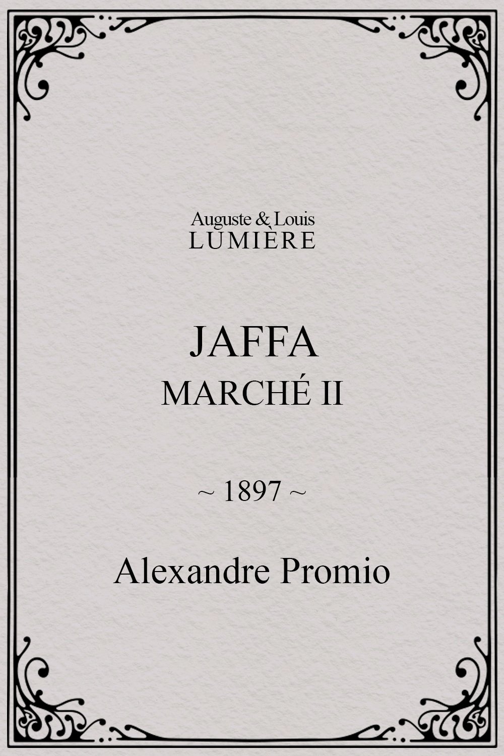Jaffa : Marché, II