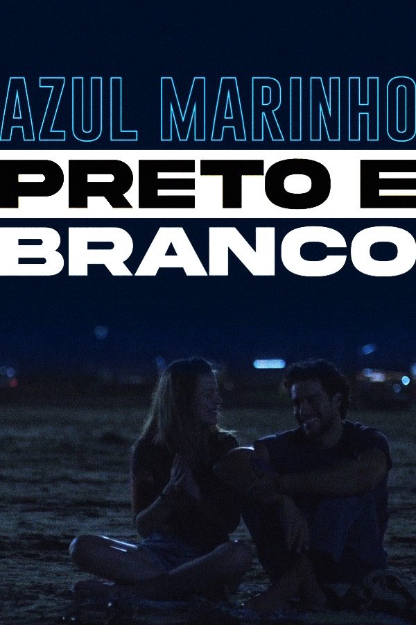Poster de Azul Marinho Preto e Branco