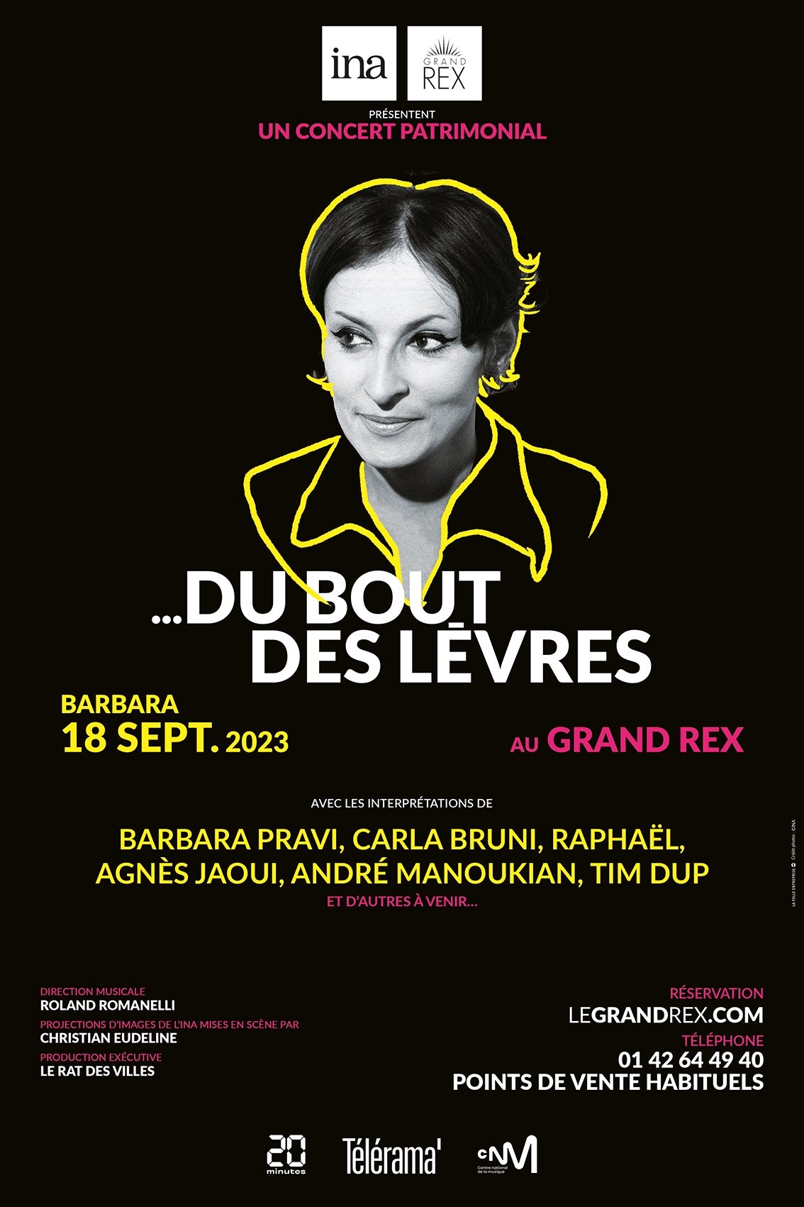 Poster de Immortelle Barbara - « …Du bout des lèvres » au Grand Rex à Paris, le 18/09/2023