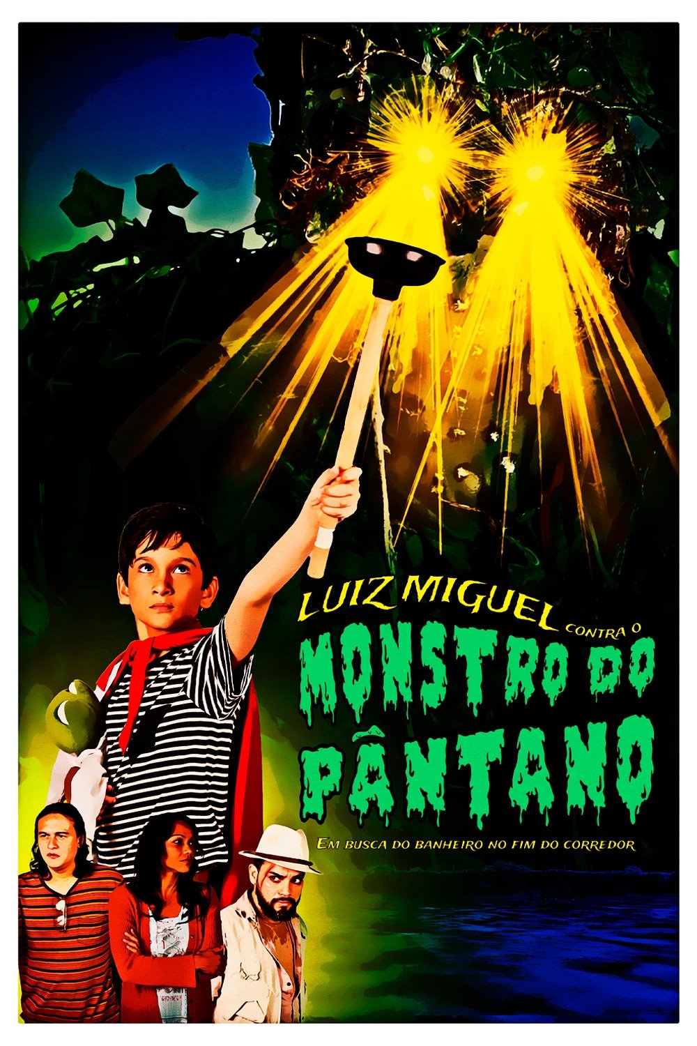 Poster de Luiz Miguel against the Swamp Thing: In search of the bathroom at the end of the corridor