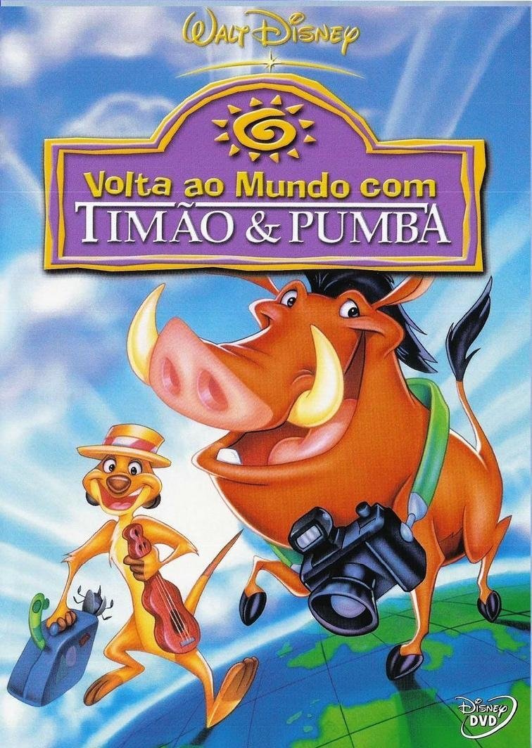 Poster de Volta Ao Mundo com Timão e Pumba