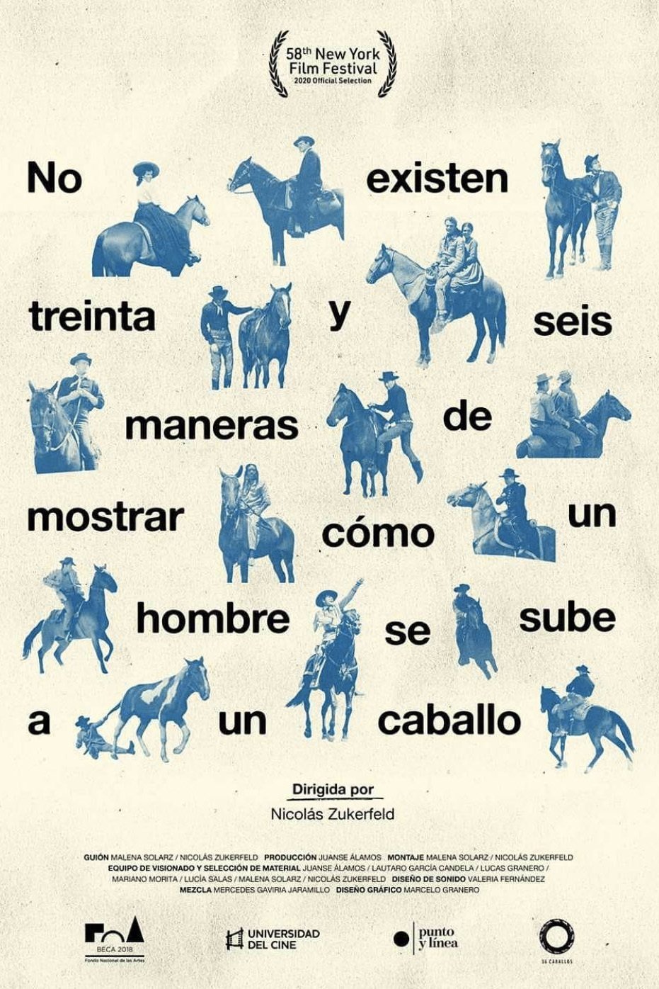 Poster de No existen treinta y seis maneras de mostrar cómo un hombre se sube a un caballo