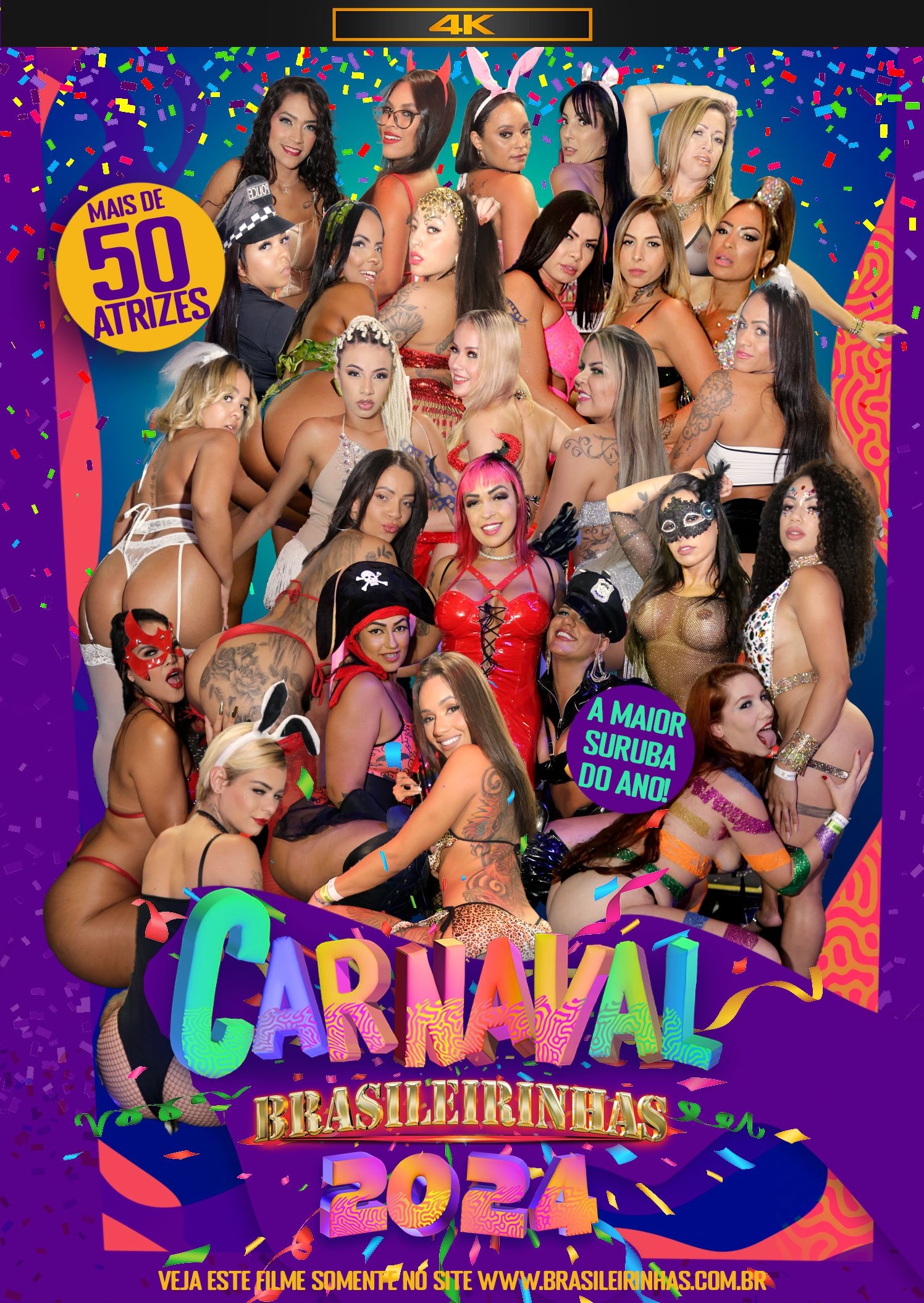 Poster de Carnaval Brasileirinhas 2024