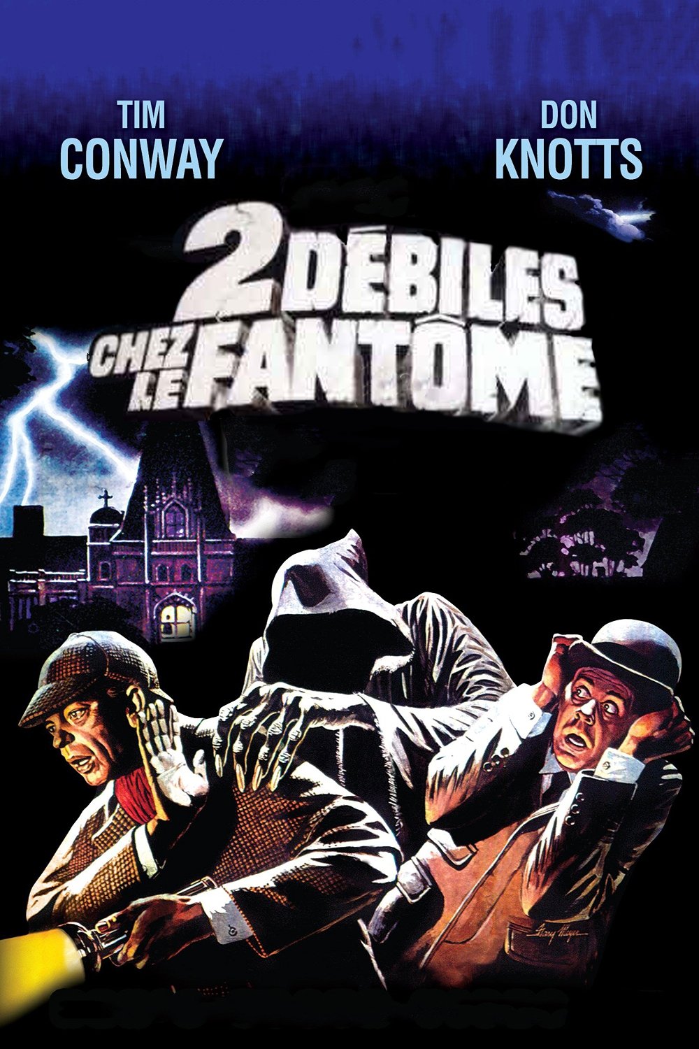 Affiche du film Deux débiles chez le fantôme