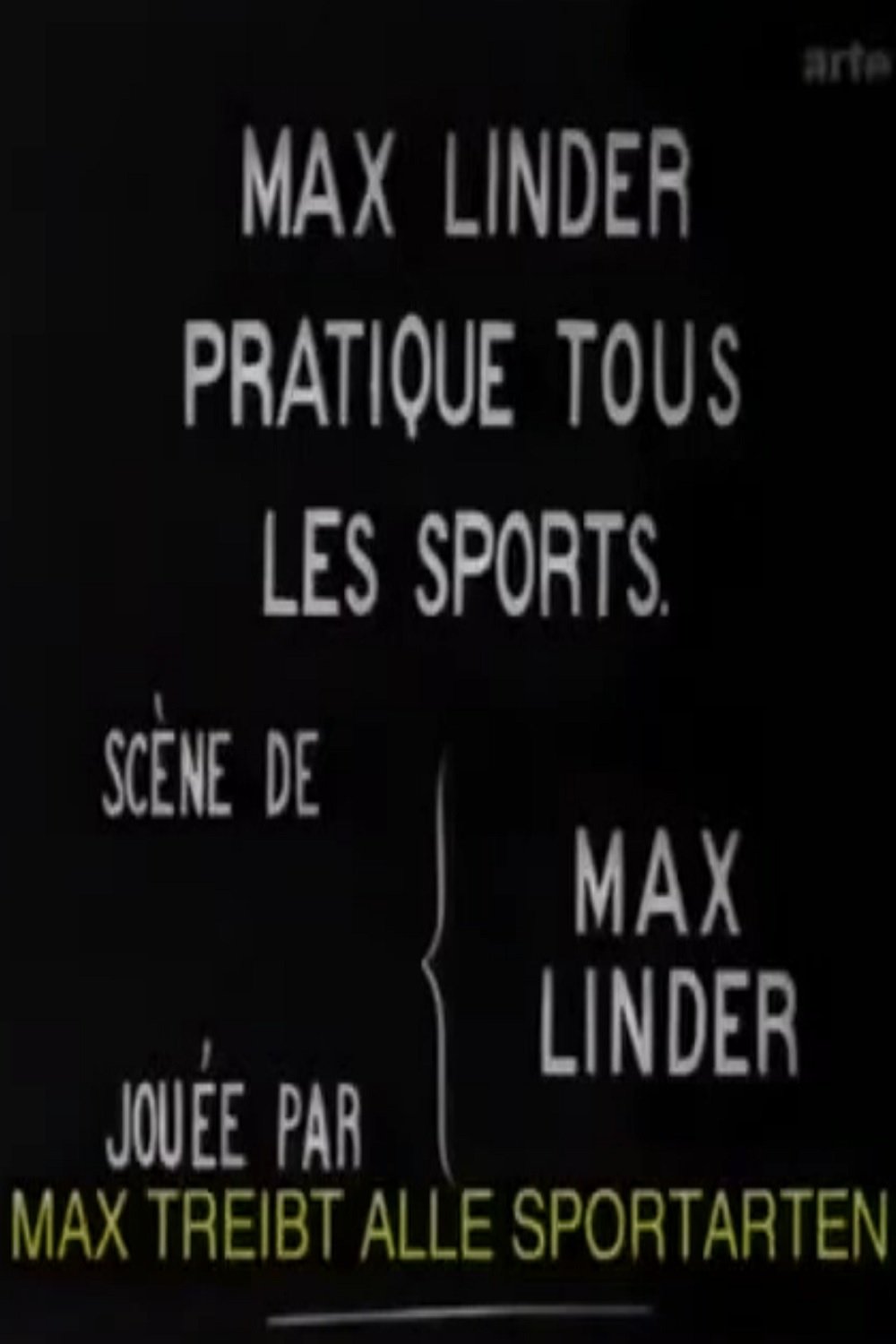 Poster de Max Linder pratique tous les sports