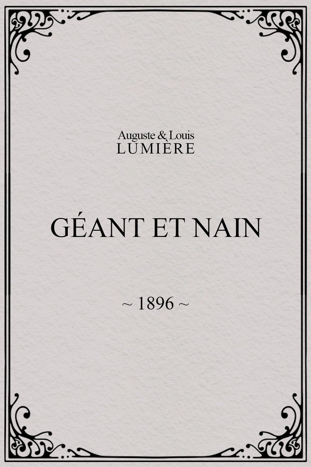Poster de Géant et nain