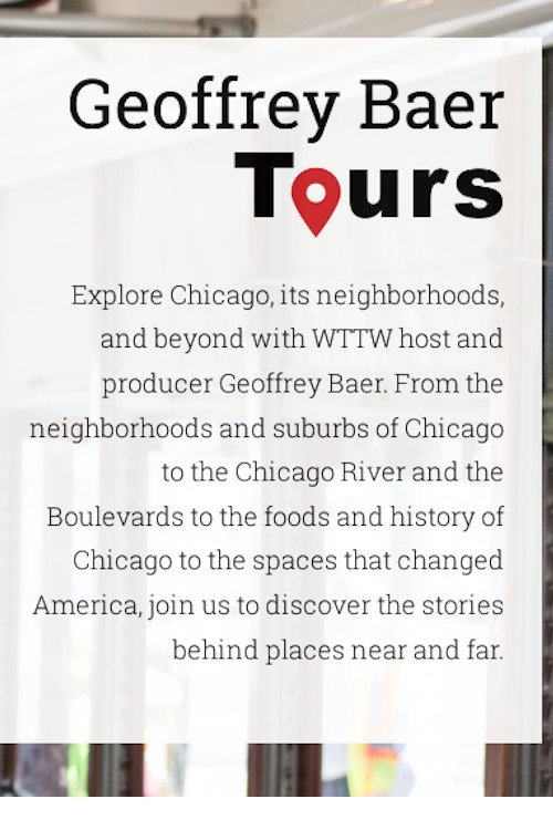 Poster de Chicago Tours with Geoffrey Baer