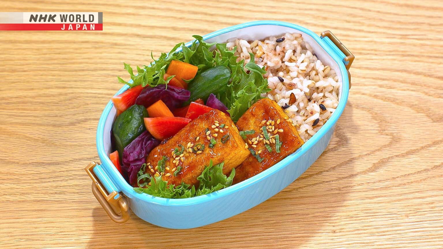 Soy Meat Kara-age Bento & Tofu Teriyaki Bento