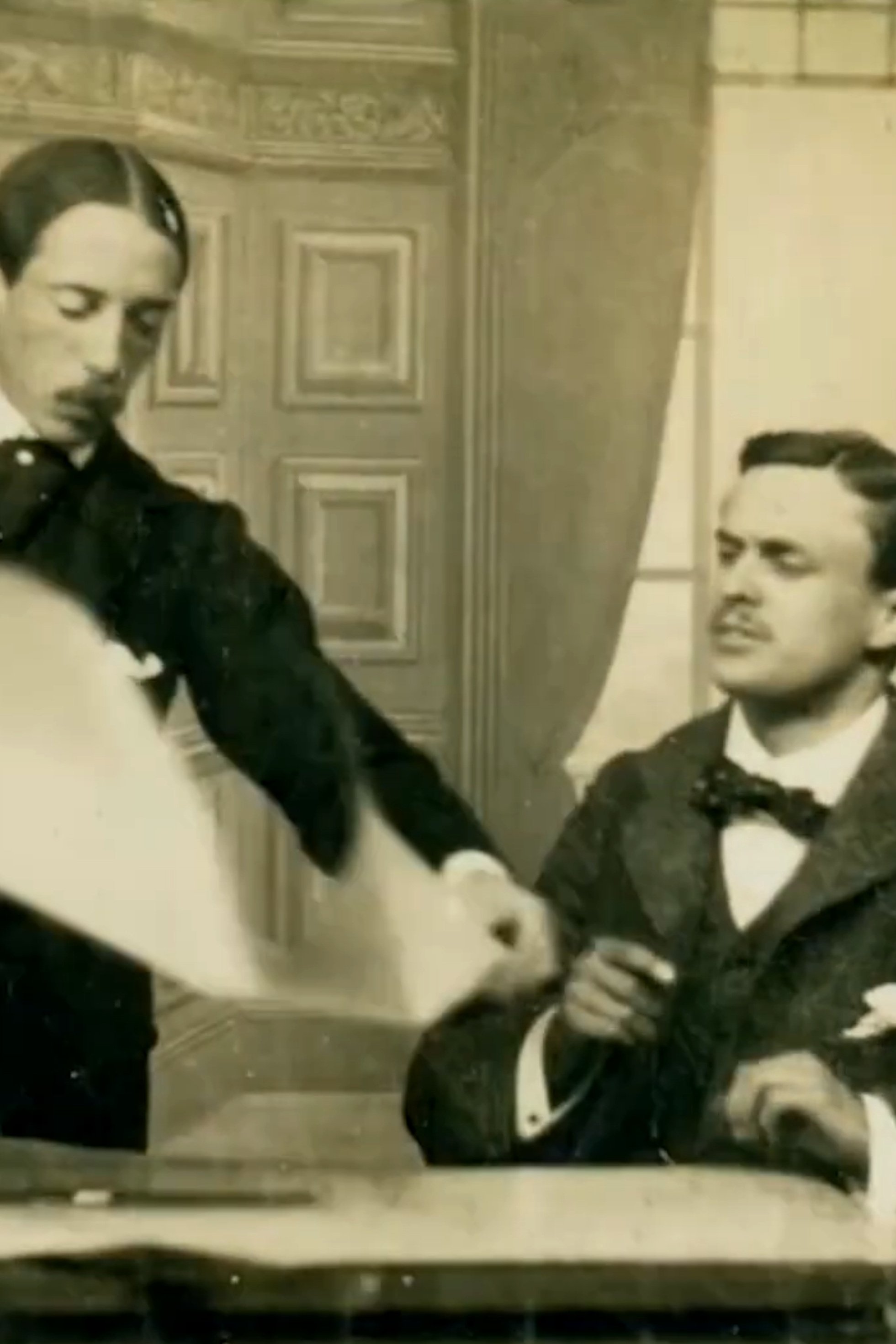 Poster de Santos Dumont Explaining His Air Ship to the Hon. C.S. Rolls